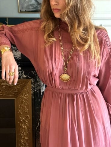 Sautoir Coquille et Strass Vénus