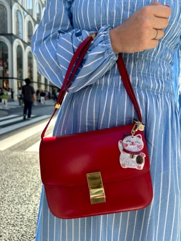 Bijou de sac et porte-clés Lucky Cat