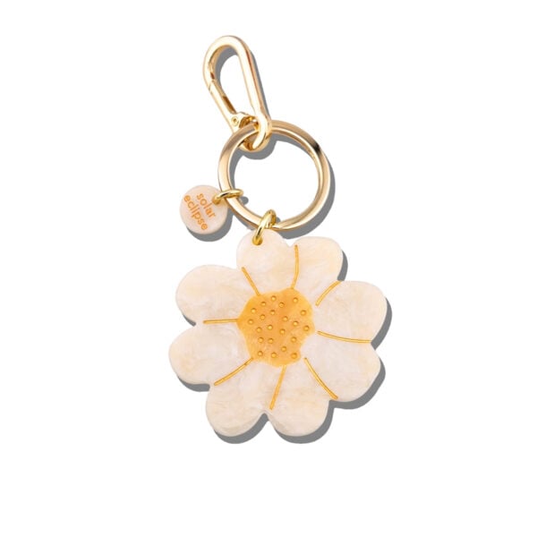 Bijou de Sac et porte clés Fleur Marguerite