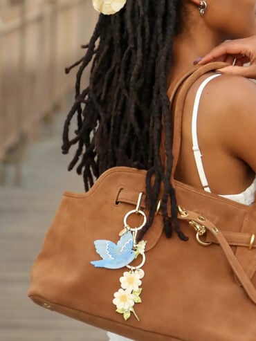 Bijou de sac et porte-clés Marguerite Vintage