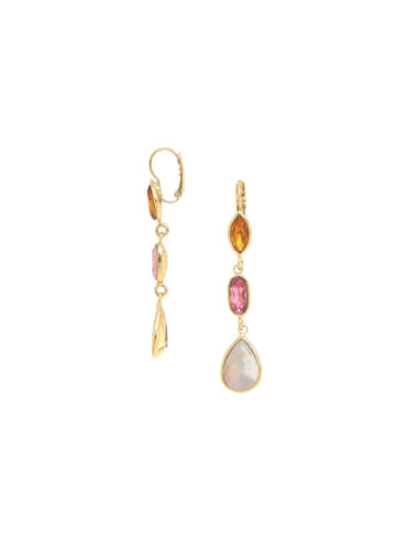 Boucles d'oreilles dormeuses goutte nacre Emy