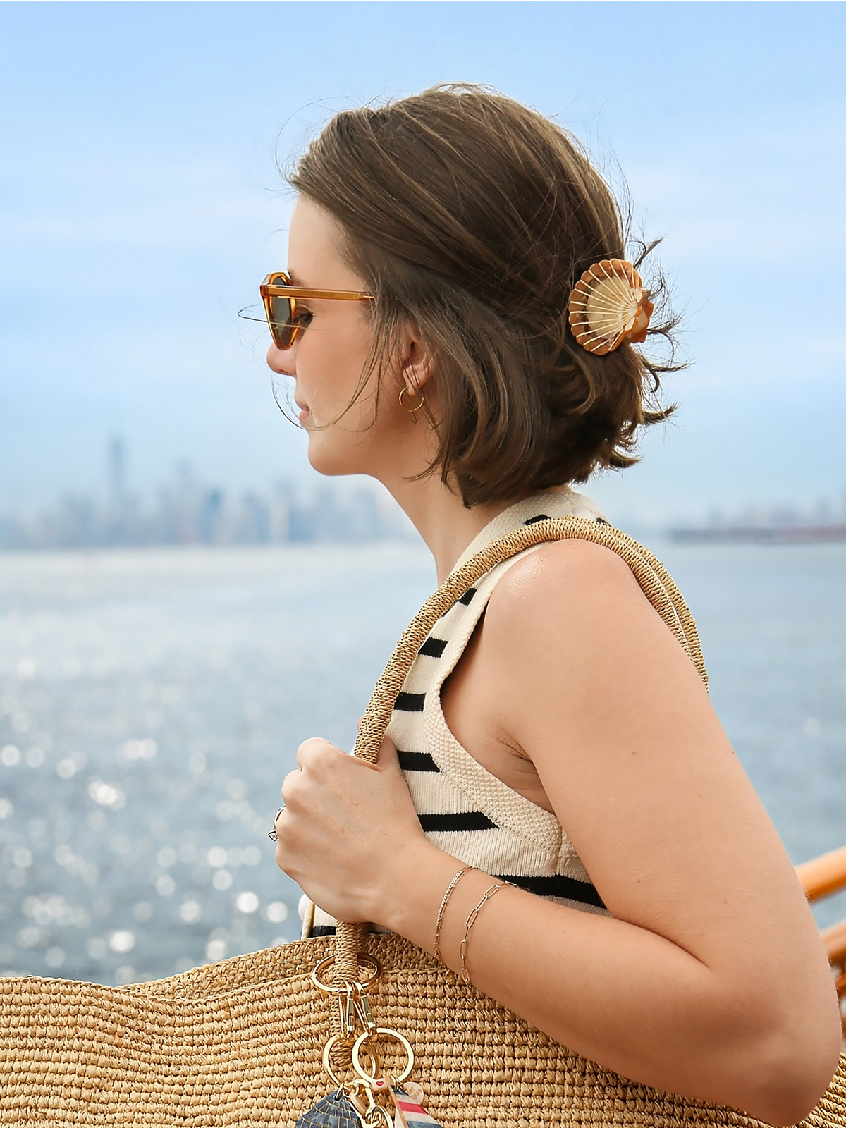 Petite Pince à cheveux Coquillage doré 2 Petite pince à cheveux coquillage doré