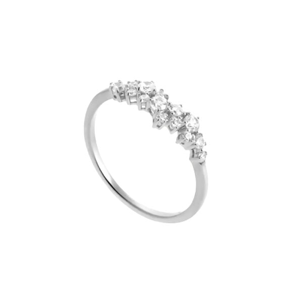 Bague argent Joséphine - bague fine alliance