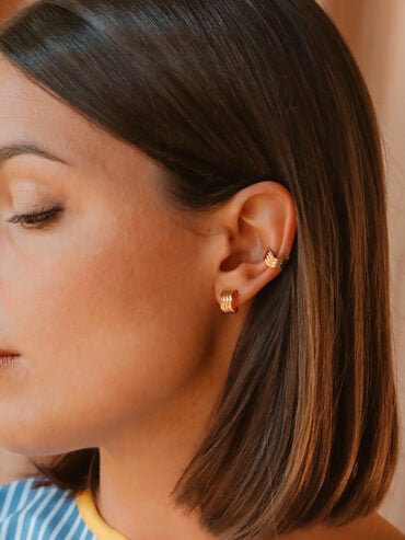Bague d'oreille ondulée Carla