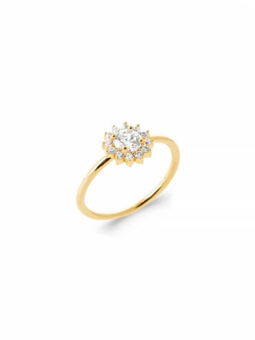 Bague fleur plaqué or BLOOM - présentation