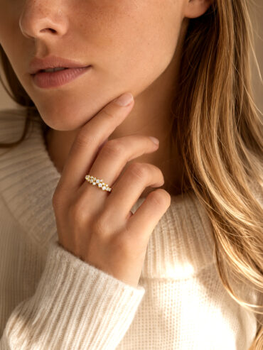 Bague plaqué or Alexane