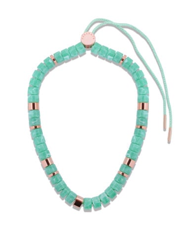 Collier Praia Vert Lagon - Parabaya - présentation du collier cordon réglable