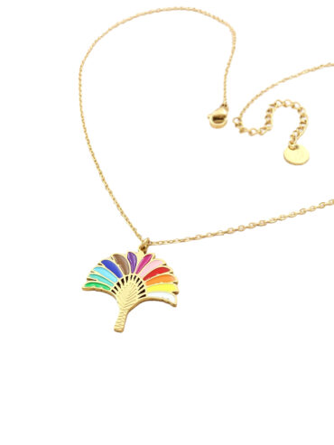 Collier Palmier arc-en-ciel