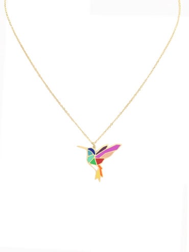 Tendances bijoux hiver 2025-2026 : la saison expliquée 2 Collier oiseau arc-en-ciel - zoom