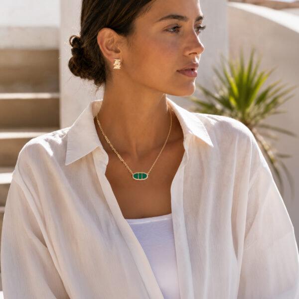 Collier izy onyx vert femme été