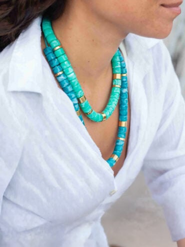 Collier Praia Vert Lagon