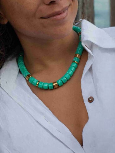 Collier Praia Vert Lagon