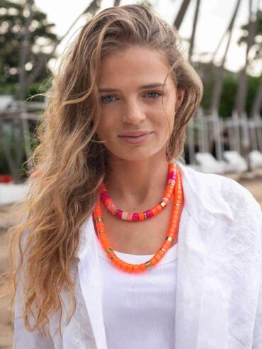 Collier Praia Orange Laranja