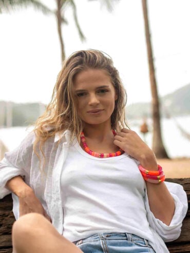 Collier Praia Laranja Mix
