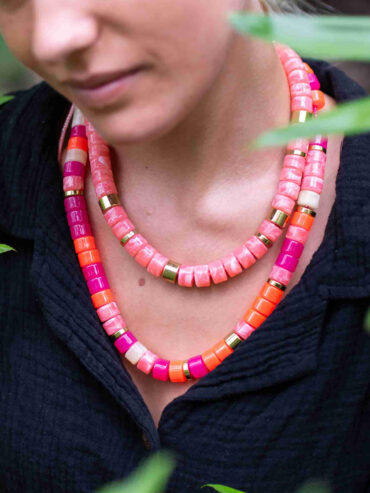 Collier Praia Pamplemousse rose