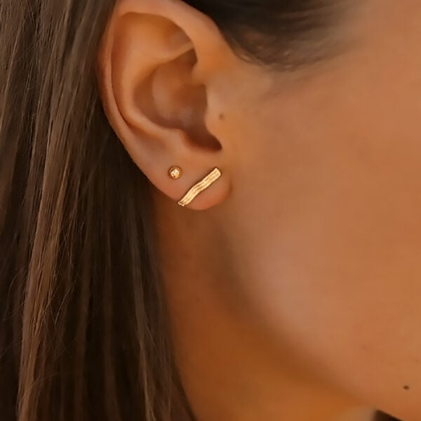 Mono boucle dorée ondulée Corto Ozio - femme - zoom