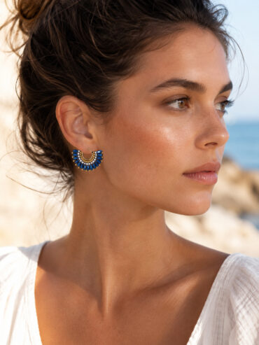 Boucles montebello bleues femme