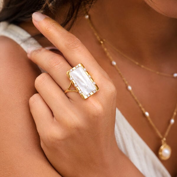 Bague Bianca nacre femme