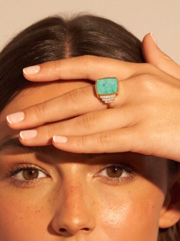 Bague Kara turquoise naturelle femme - BE MAAD