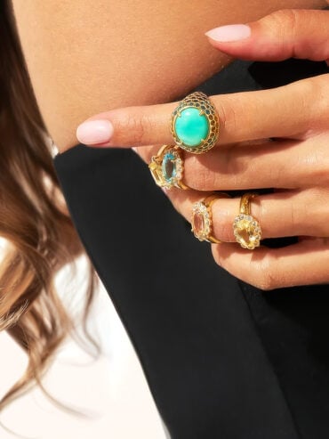 Pinky ring bleue Soleil Sauvage