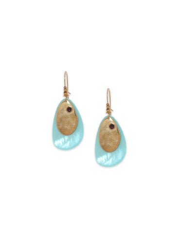 Boucles d'oreilles Nymphéa bleu