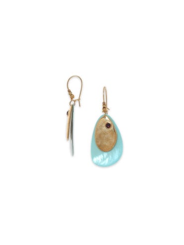 Boucles d'oreilles Nymphéa bleu