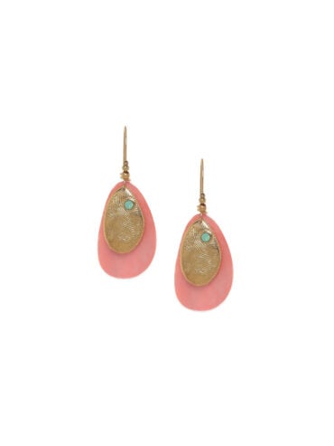 Boucles d'oreilles Nymphéa rose présentation