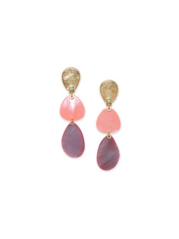 Boucles pendantes Lilas présentation face