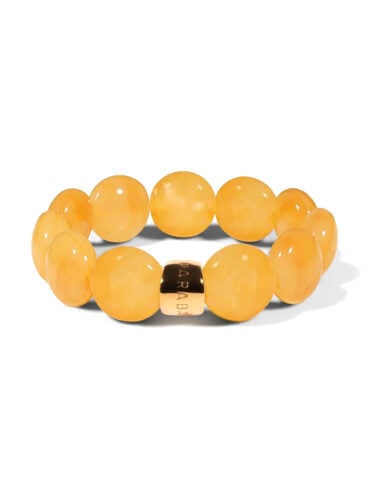 Bracelet bombom miel (jaune foncé ambré)