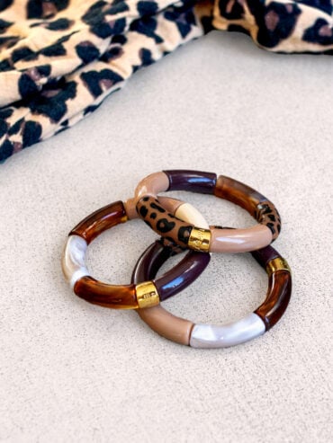 Bracelet pipoca Puma chocolat léopard - set de trois - Parabaya