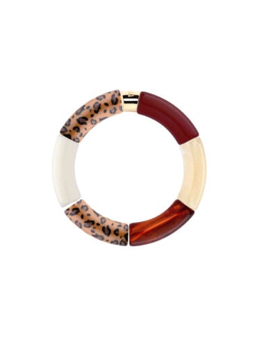 Bracelet Pipoca Pampa Bordeaux léopard