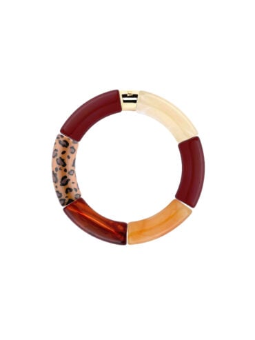 Bracelet Pipoca Pampa Bordeaux léopard