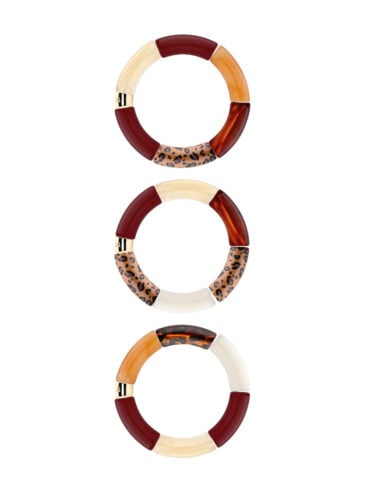Bracelet Pipoca Pampa Bordeaux léopard