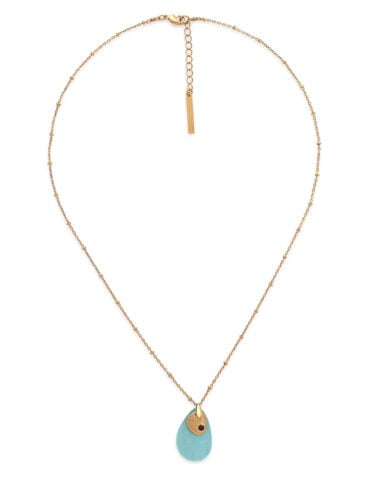 Collier dragée bleu