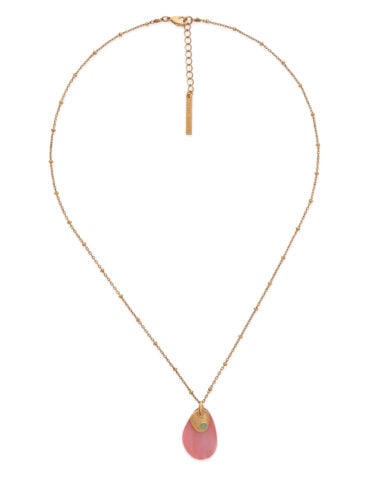 Collier dragée rose