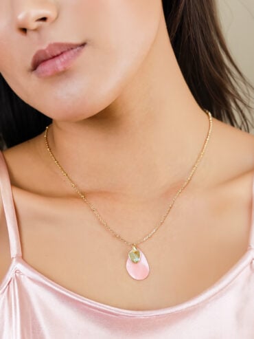 Collier dragée rose