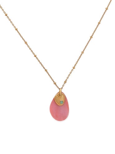 Collier dragée rose