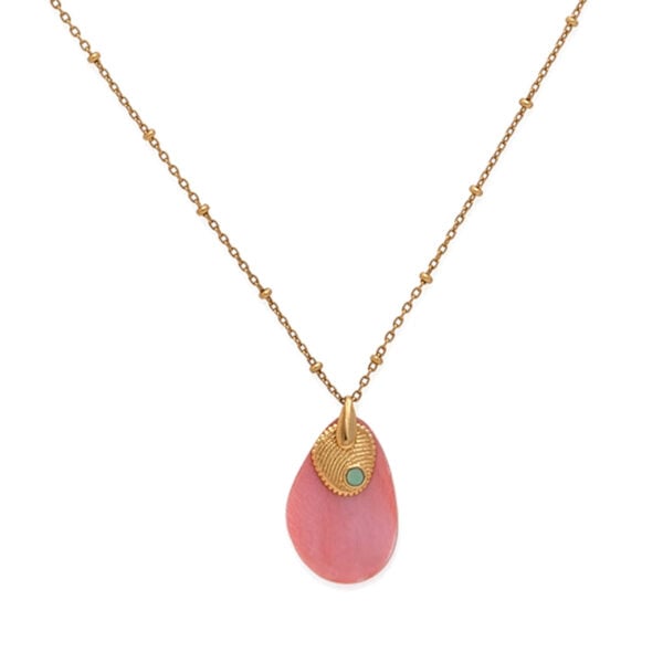 Collier dragée rose