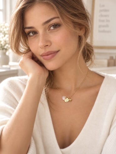 Collier médaille Je t'aime