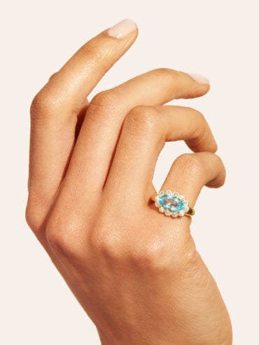 Pinky ring bleue Soleil Sauvage