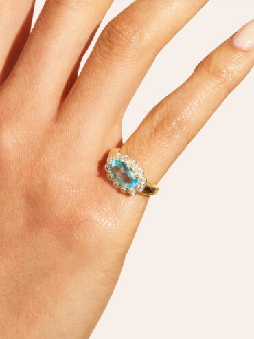 Pinky ring bleue Soleil Sauvage