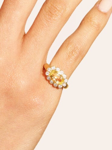 Pinky ring jaune Soleil Sauvage