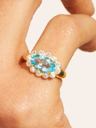 Pinky ring bleue Soleil Sauvage