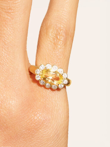 Pinky ring jaune Soleil Sauvage