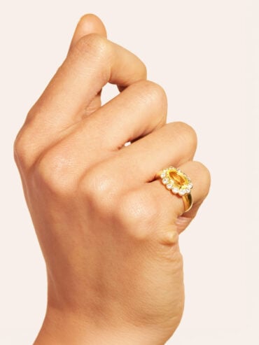Pinky ring jaune Soleil Sauvage