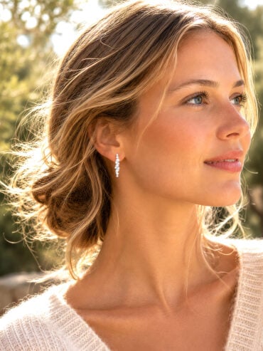 Puces d'oreilles étoiles argent Constance