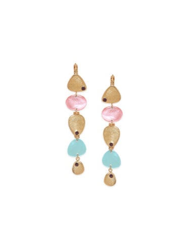 Boucles d'oreilles longues Berlingot - dormeuses - présentation