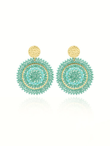 boucles d'oreilles Mini espagnola vert d'eau