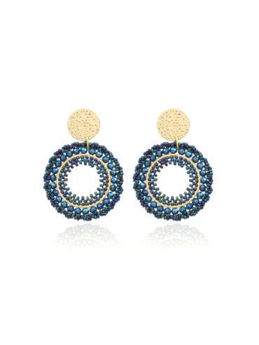 Boucles d'oreilles atacama bleu marine