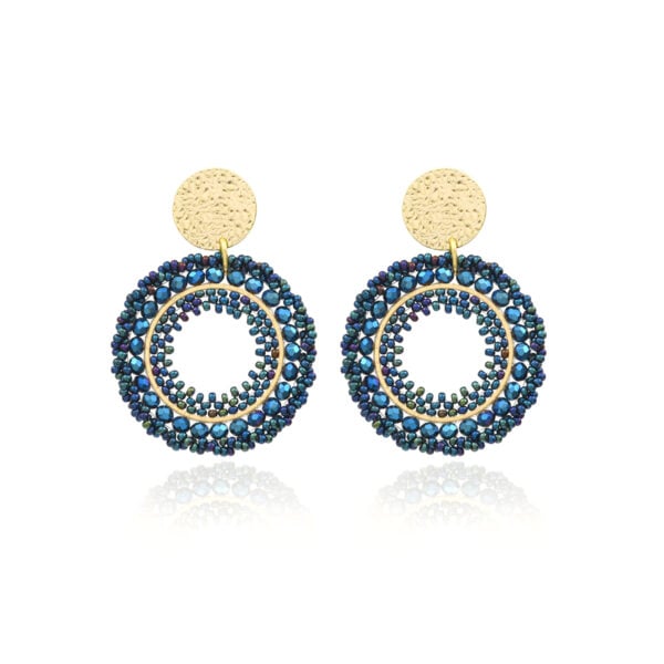 Boucles d'oreilles atacama bleu marine